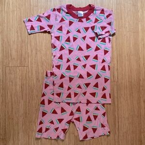 Hanna Andersson 2 Piece Cotton Pajamas Watermelon Size 12